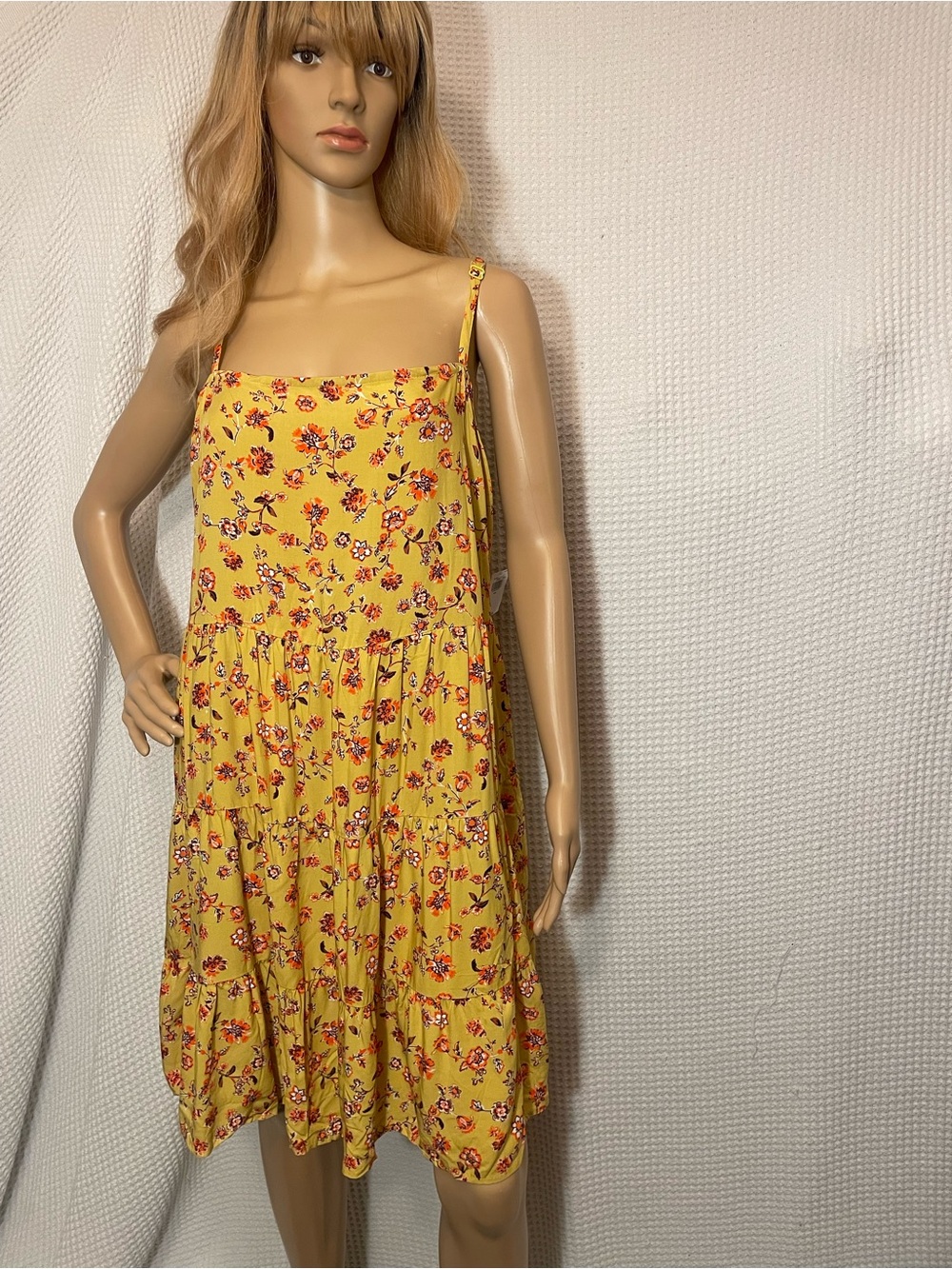 Old Navy Yellow & Orange Floral Summer Dress With Adjustable Straps Size 2X